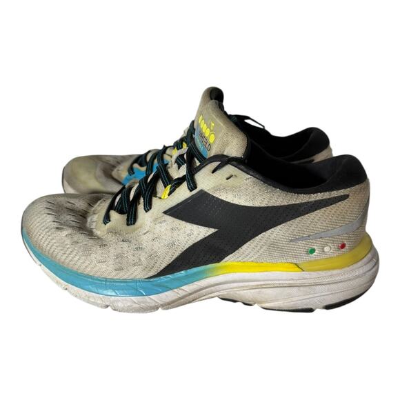 Diadora Mythos Blushield  Size 6 Women Silver Black Saffron 101.176833/c0351 - Picture 3 of 7